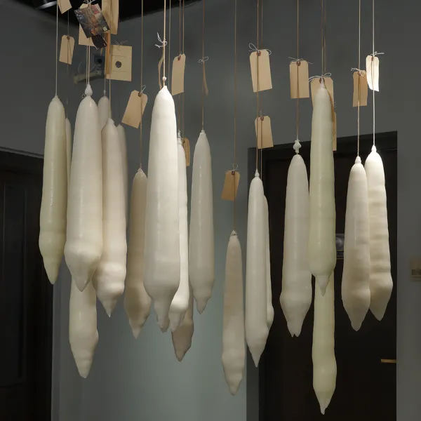 The Art of Losing Isn’t Hard To Master 2015, wax on string