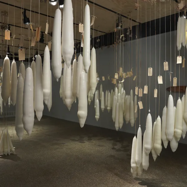 The Art of Losing Isn’t Hard To Master 2015, wax on string