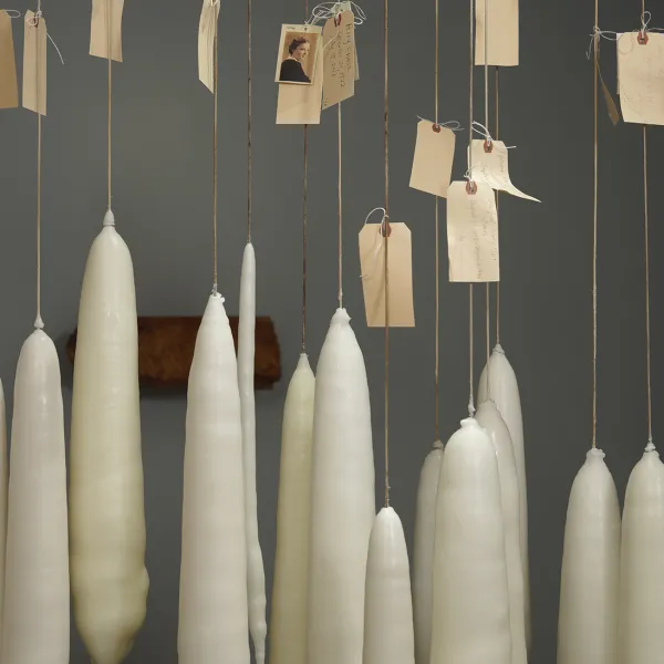 The Art of Losing Isn’t Hard To Master 2015, wax on string