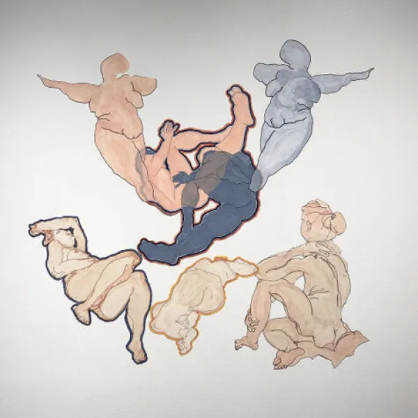 Jill Stebbins Rising Up, acrylic on Duralar, 36 x 36", 2019
