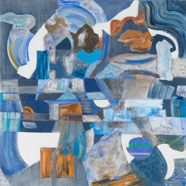 Disrupted Mountain, 2017 Barbara Kreft, oil on canvas, 20 x 20"