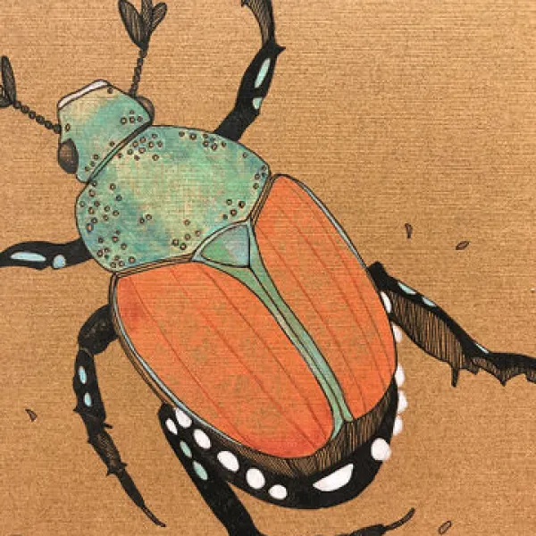 Kristin Maija Peterson Hedonist, color pencil, ink, 7.75 x 5", 2019
