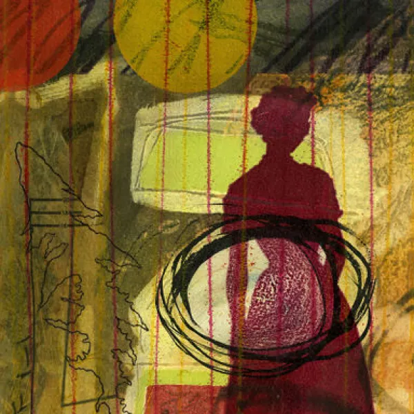 Tracy Otten Woman, 2017, monoprint, 10 x 8"