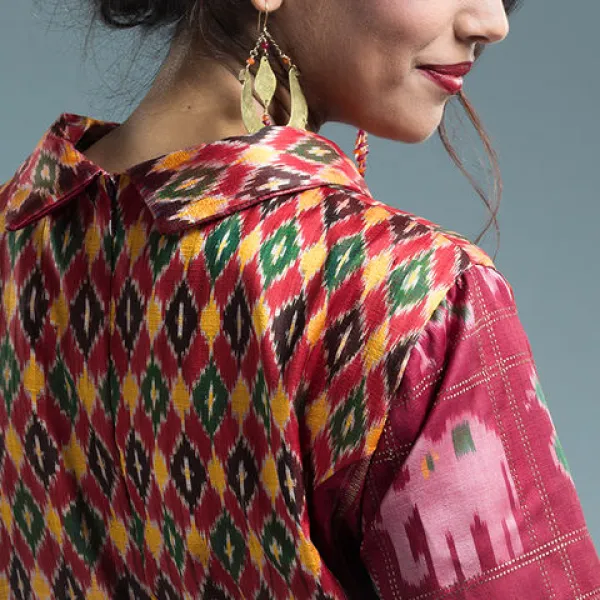 Perfect Patola 2016, dress and scarf are made from three repurposed ikat sarees; photographer: BobbiLe N'diaye Photography
