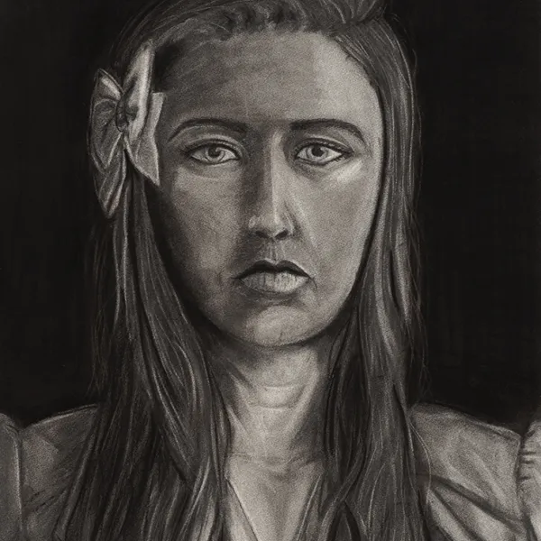 Teresa Widiger, charcoal, 30 x 22.5"