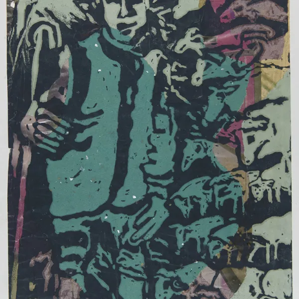 The Good Shepherd Artist unknown, serigraph, circa 1956, St. Catherine University Permanent Collection (Accession No. 2013.0.1363)