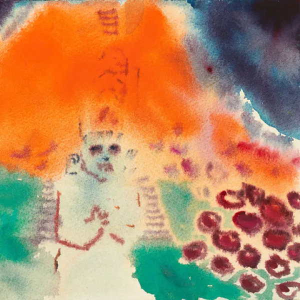 Where Are We Now gouache on paper, 6 x 9"