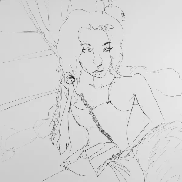 Caitlin O'Malley, 2024, Ink on Paper, 24 x 18