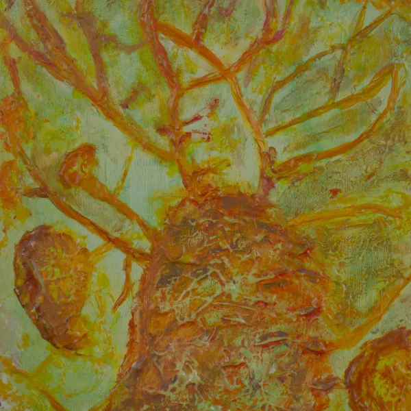 Gisselle Quintanilla, 2023, acrylic on board, 11 x 8