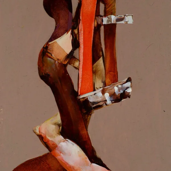 Jerry Rudquist, Gemini IV - Red Branch 1967-71, oil on masonite, 9" x 5.45"