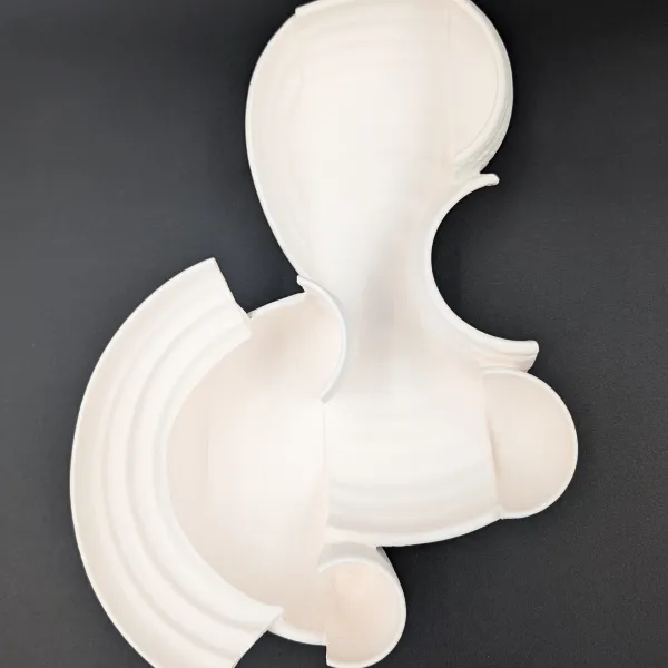 Monica Rudquist, Tray Series 5 2024, thrown and assembled porcelain, 14" x 9" x 3"