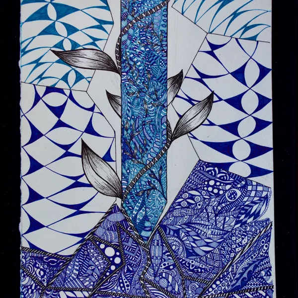 All I was Left With, 2026, Ink on paper, 8.5" x 12"