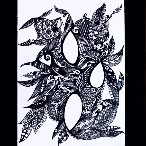 Third Eye, 2025, Ink on paper, 8.5" x 11"