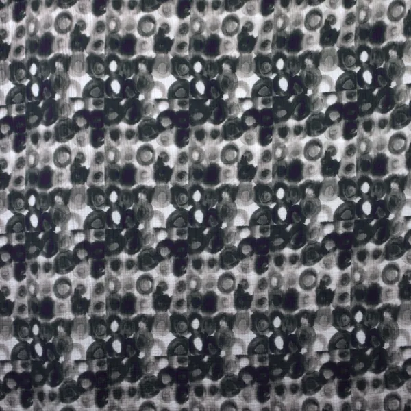 Pattern Eleven C, 2025, Water-based ink on double gauze cotton, 33" x 52"