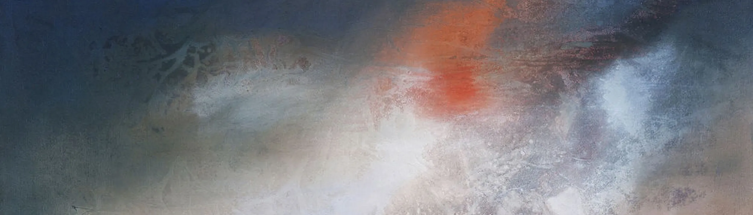 acrylic painting of river water and sediment