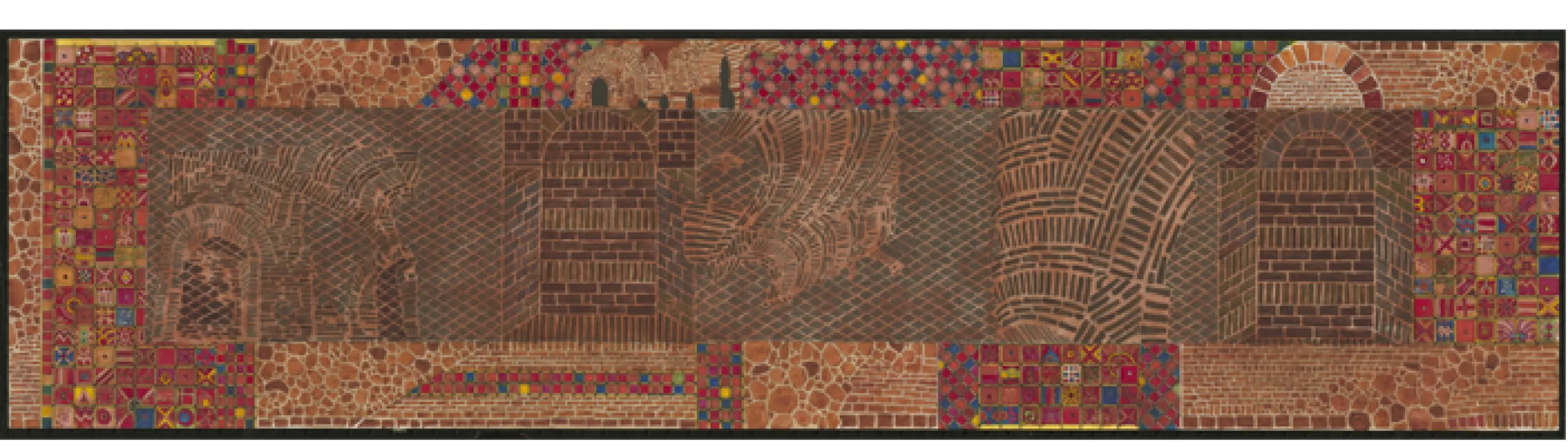 Mixed media, detail of Saint Dimitrios