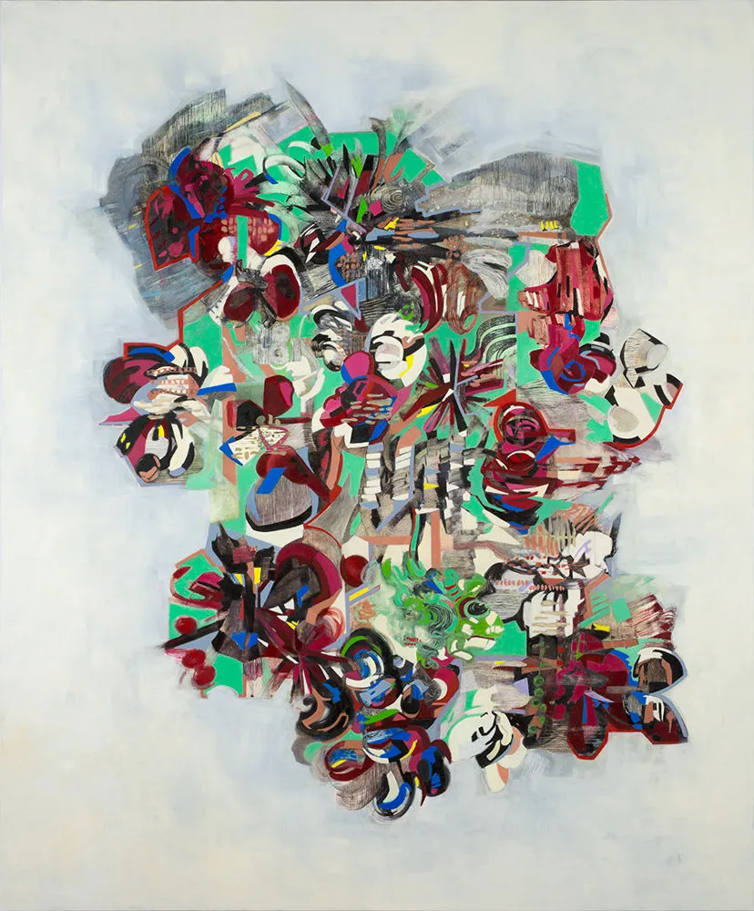Barbara Kreft: Tableau, 2017, oil on canvas, 70 x 58”